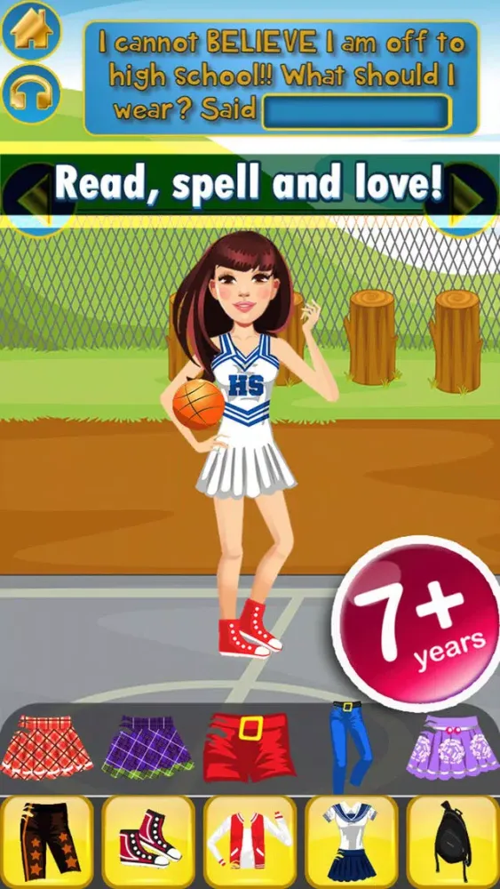 Capturas de tela do My Own Design Club Interactive High School Life Dress Up Story Book - Free App