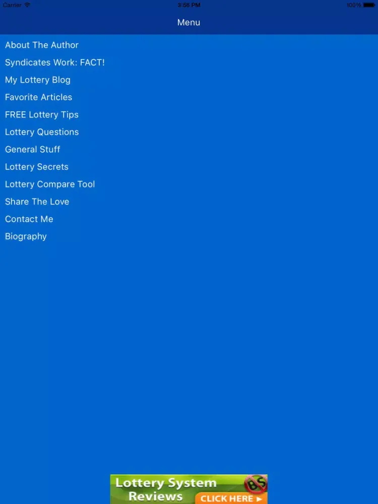 Capturas de tela do Lottery Guy iPad 