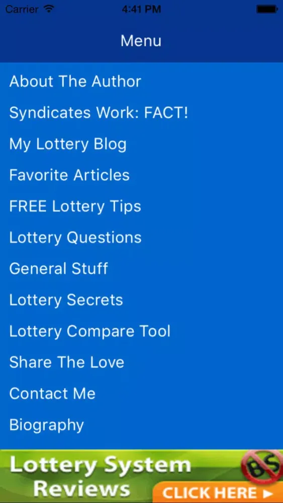 Capturas de tela do Lottery Guy