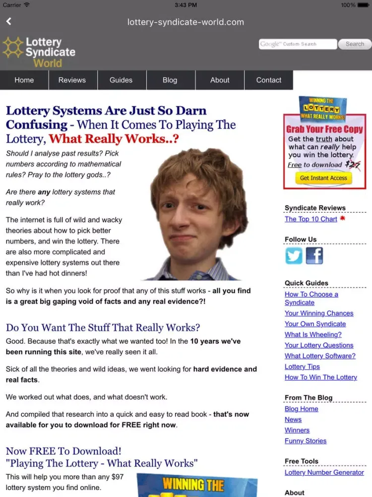 Lottery Syndicate World Review iPad  Screenshots