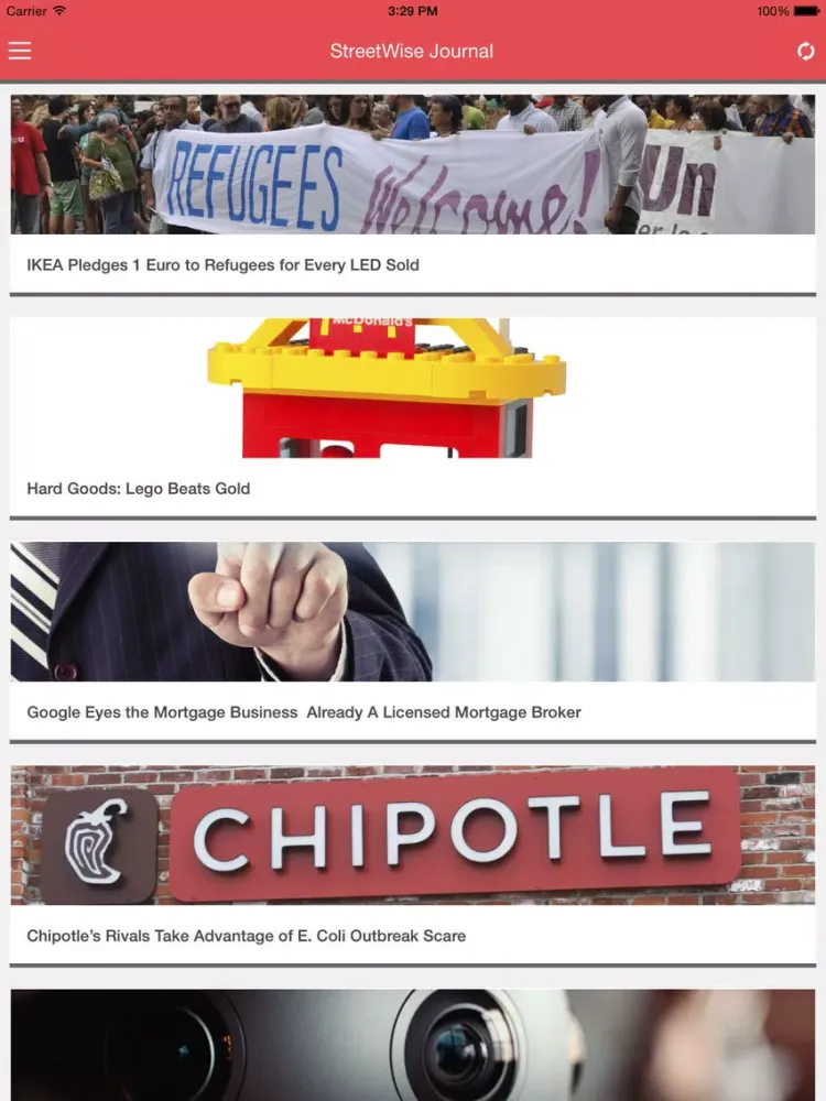 StreetWise Journal iPad  Screenshots