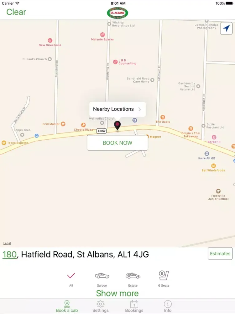 Abbey Taxis St Albans iPad 应用截图