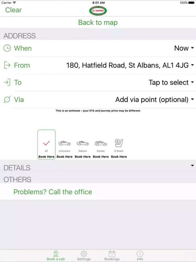 Abbey Taxis St Albans iPad 应用截图