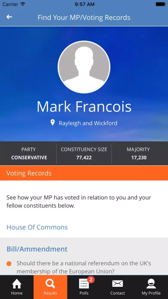 Note My Vote Screenshots