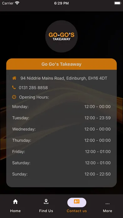 Capturas de tela do Go Go’s Takeaway Edinburgh