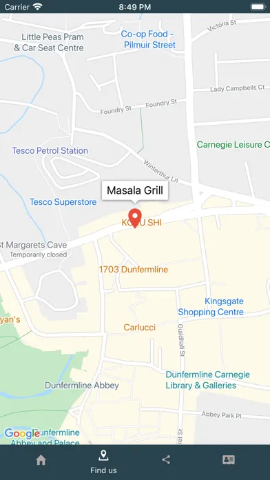 Ảnh chụp màn hình của Masala Grill