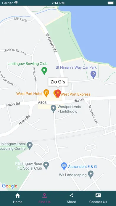 Tangkapan skrin Zio G's Linlithgow