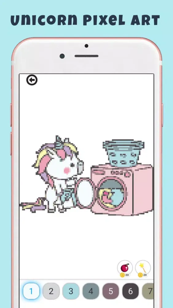 Unicorn Pixel Color by number स्क्रीनशॉट