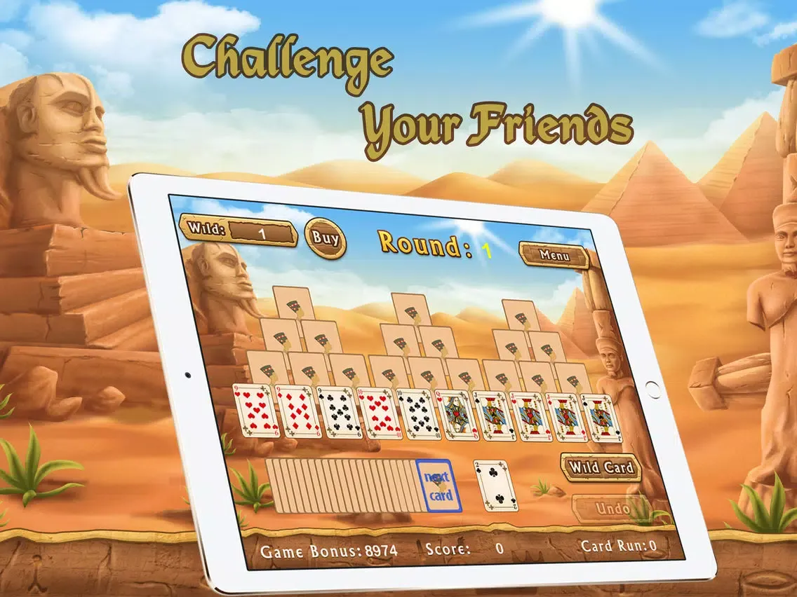 Tripeaks Egyptian Pyramid Solitaire Free Card Game iPad 应用截图