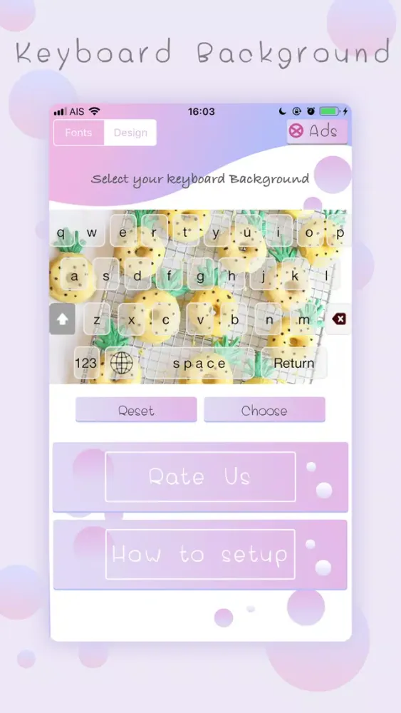 Скриншоты Sweet Custom Keyboard