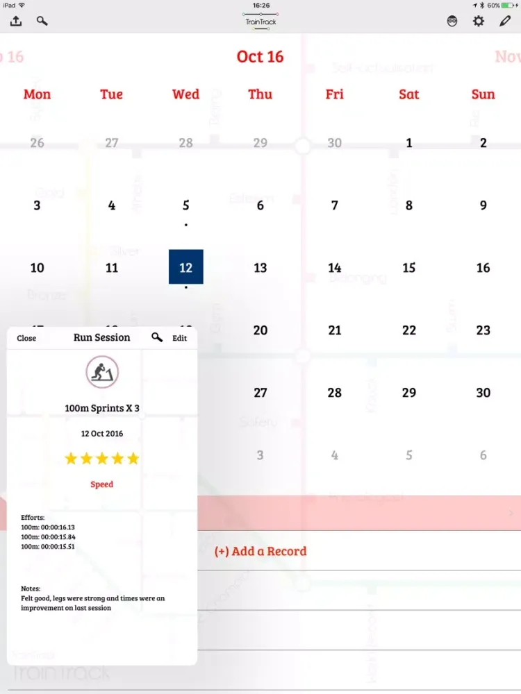 TrainTrack iPad 应用截图