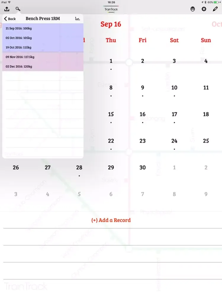 TrainTrack iPad 应用截图