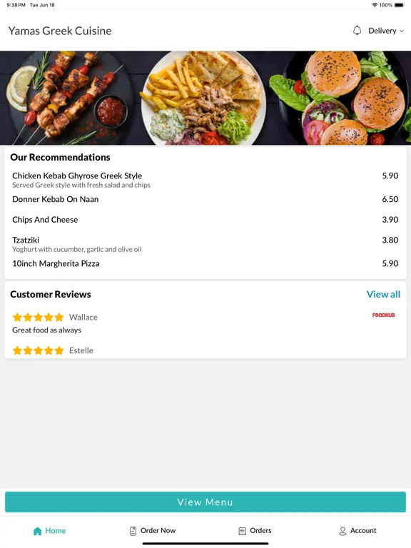 Screenshot di Yamas Greek Cuisinee iPad 