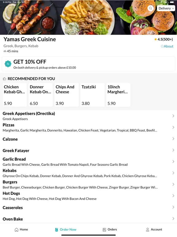Screenshot di Yamas Greek Cuisinee iPad 