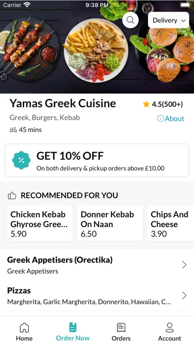 Screenshot di Yamas Greek Cuisinee