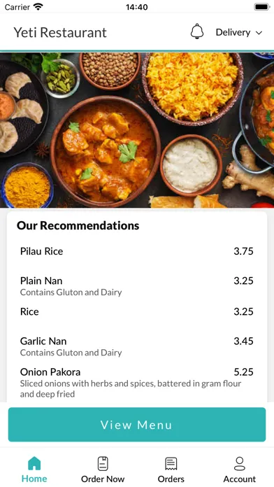 Yeti Restaurant. Screenshots