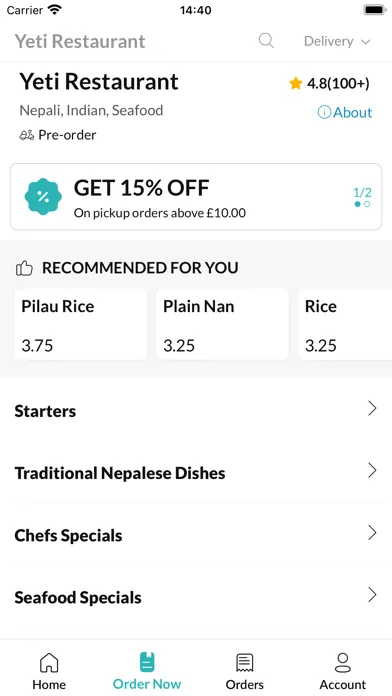 Yeti Restaurant. Screenshots