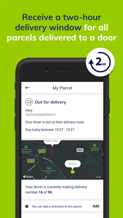 Yodel Delivery Parcel Tracking Screenshots