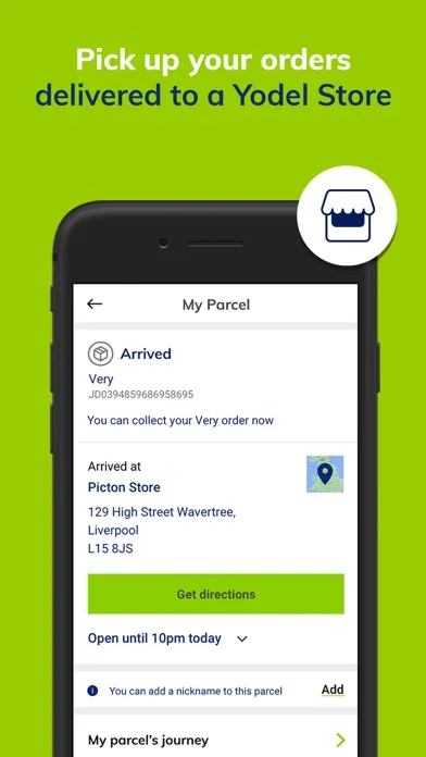 Yodel Delivery Parcel Tracking Screenshots