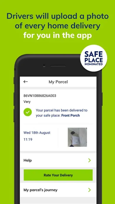 Yodel Delivery Parcel Tracking Screenshots