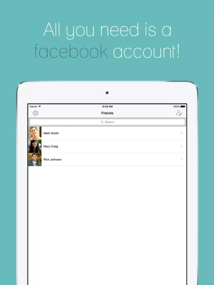 Detale - Find Your Friends Across All Their Social Networks iPad  스크린샷