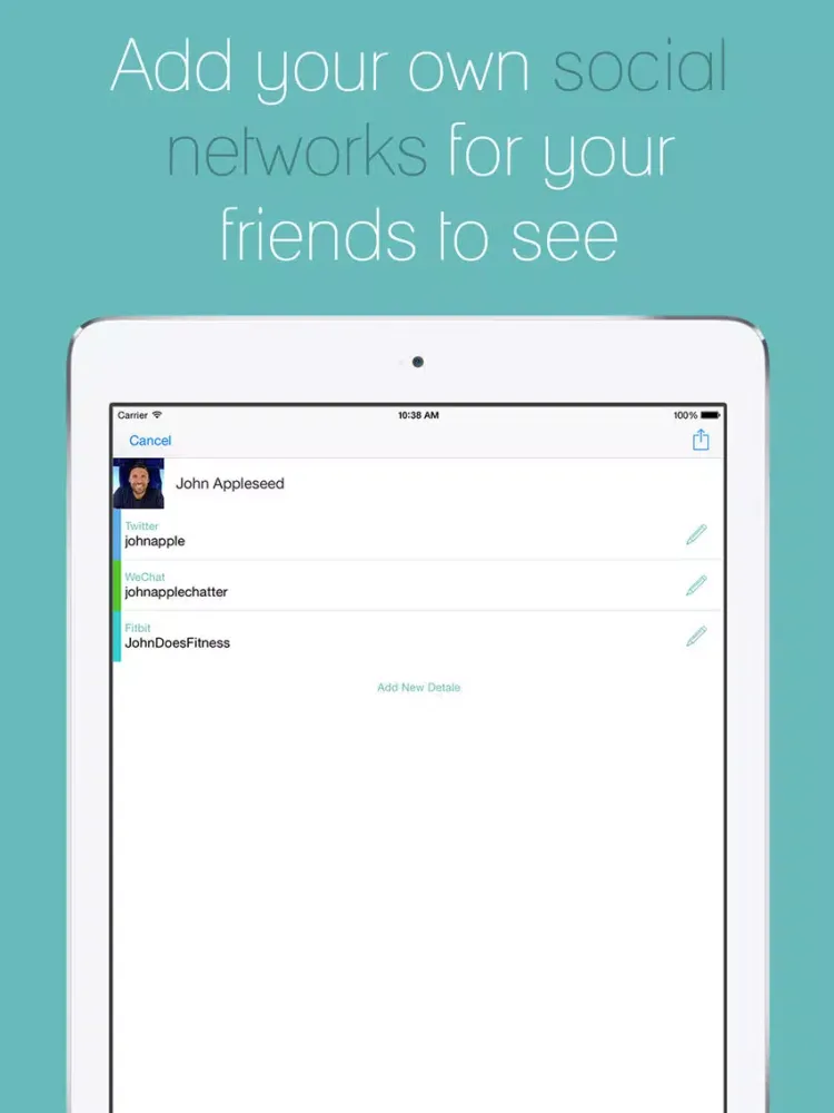 Detale - Find Your Friends Across All Their Social Networks iPad  스크린샷