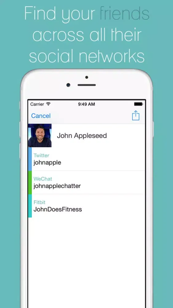 Detale - Find Your Friends Across All Their Social Networks 스크린샷