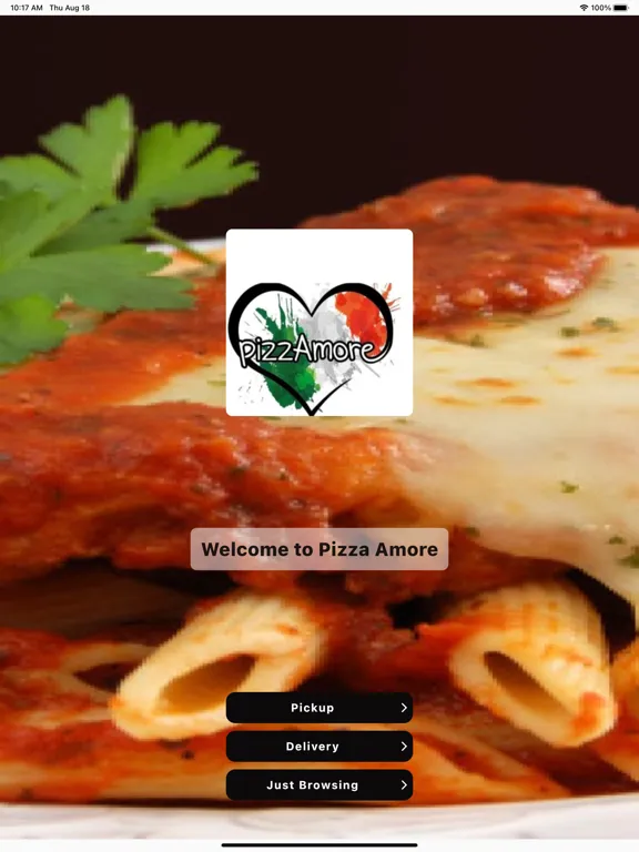 Pizza Amore Takeaway iPad 应用截图