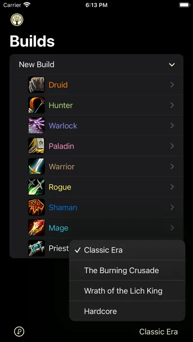 Ảnh chụp màn hình của Classic WoW Talent Calculator