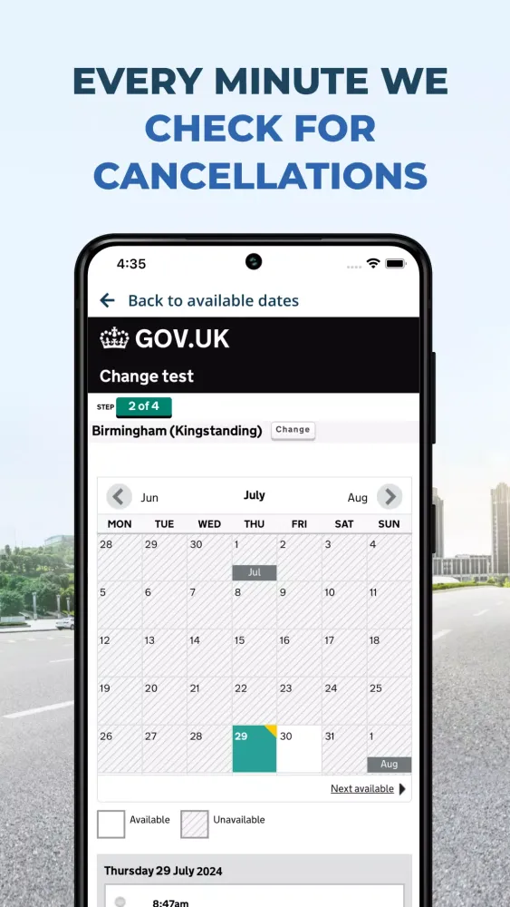 Captures d'écran de Driving Test Cancellations App