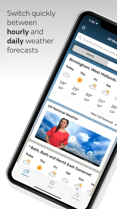 Met Office Weather Forecast Screenshots