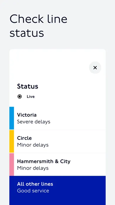 TfL Go: Live Tube, Bus & Rail应用截图