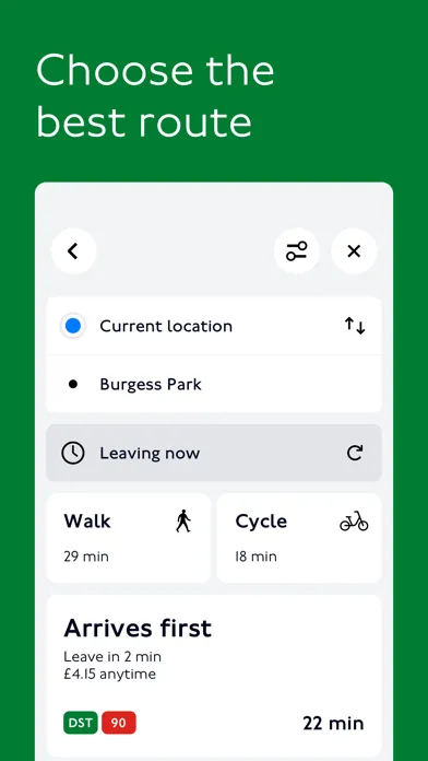 TfL Go: Live Tube, Bus & Rail应用截图