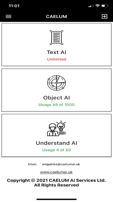 CAELUM AI Services 스크린샷