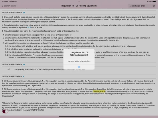 Zrzuty ekranu MARPOL Consolidated iPad 