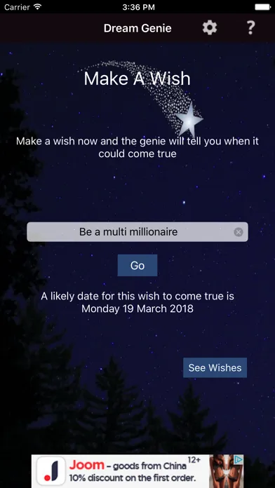 Tangkapan layar Make A Wish Come True Genie