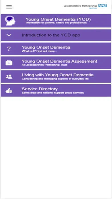 Young Onset Dementia (YOD)应用截图