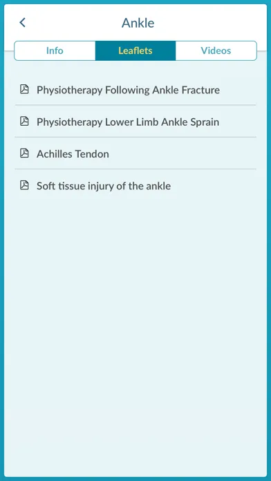 Screenshot di Musculoskeletal MSK Self-Care