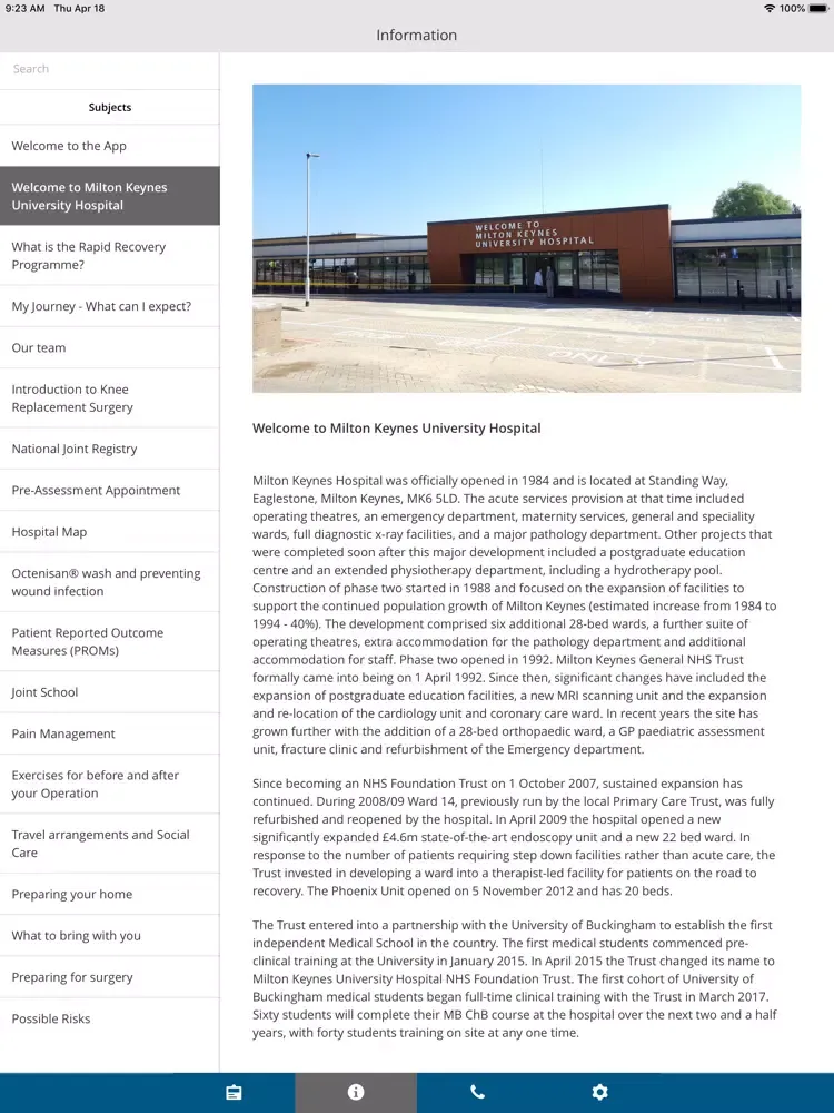 Capturas de pantalla de Milton Keynes Patient Journey iPad 