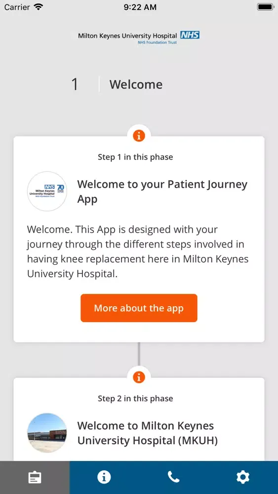 Capturas de pantalla de Milton Keynes Patient Journey