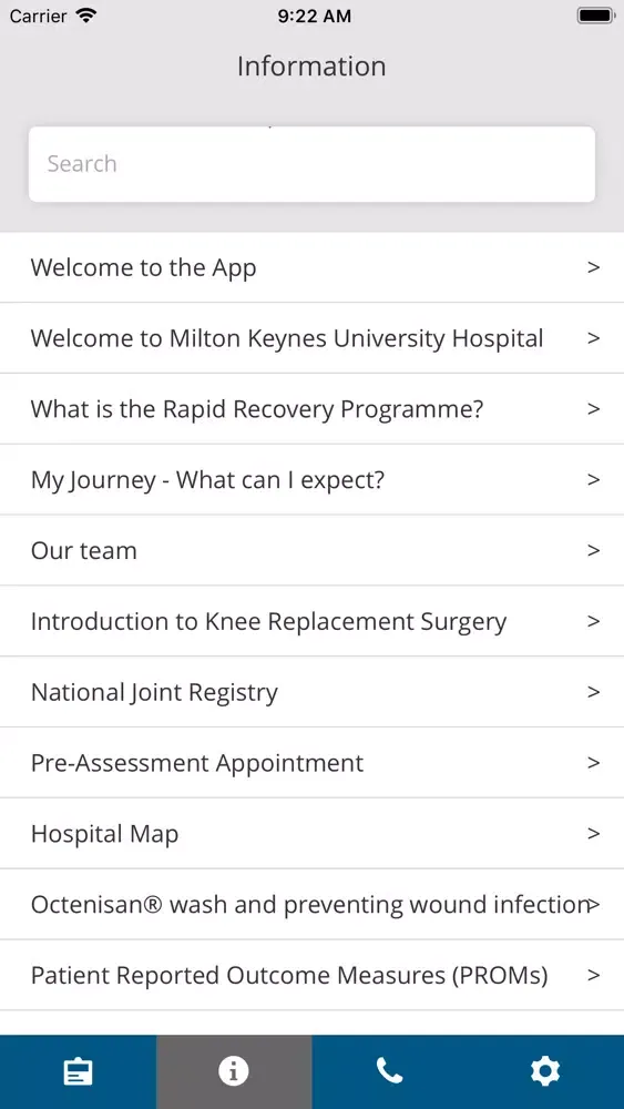 Capturas de pantalla de Milton Keynes Patient Journey