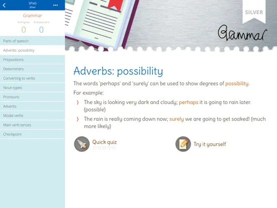 Capturas de pantalla de SPaG Silver: Lower KS2 iPad 