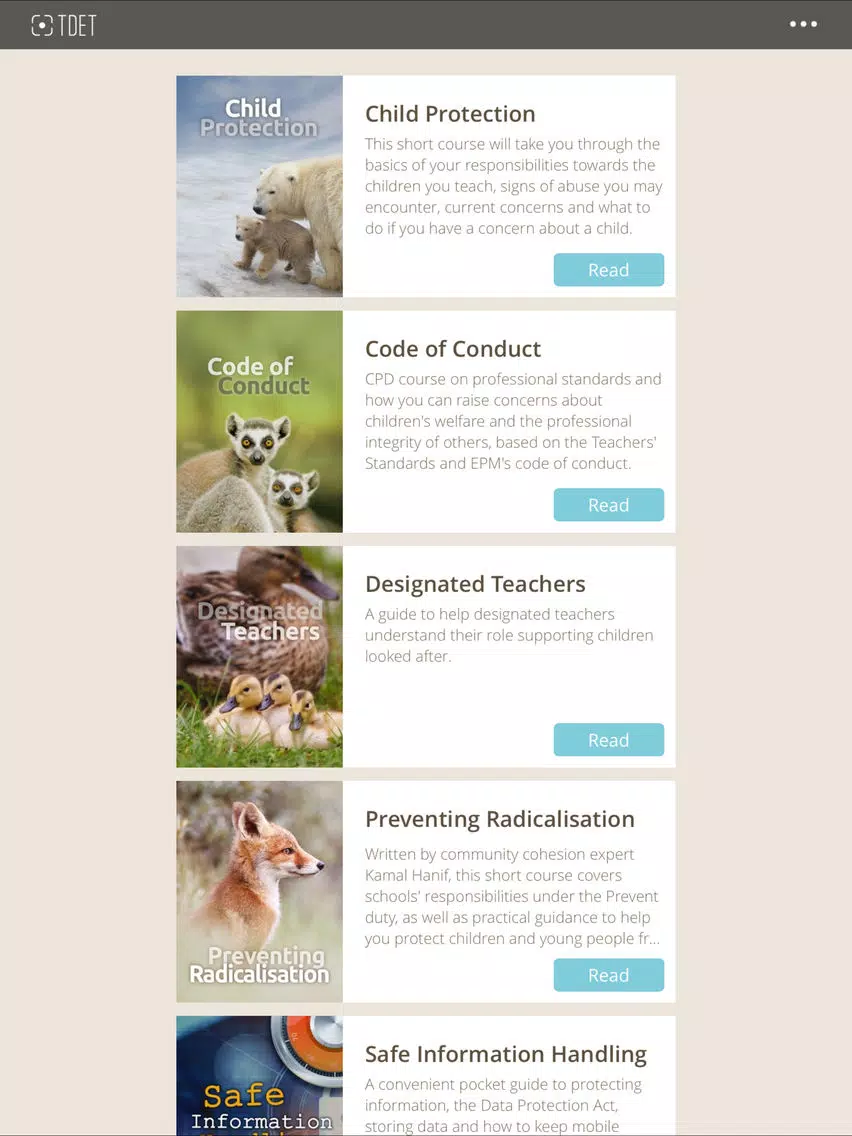 TDET Library iPad  Screenshots