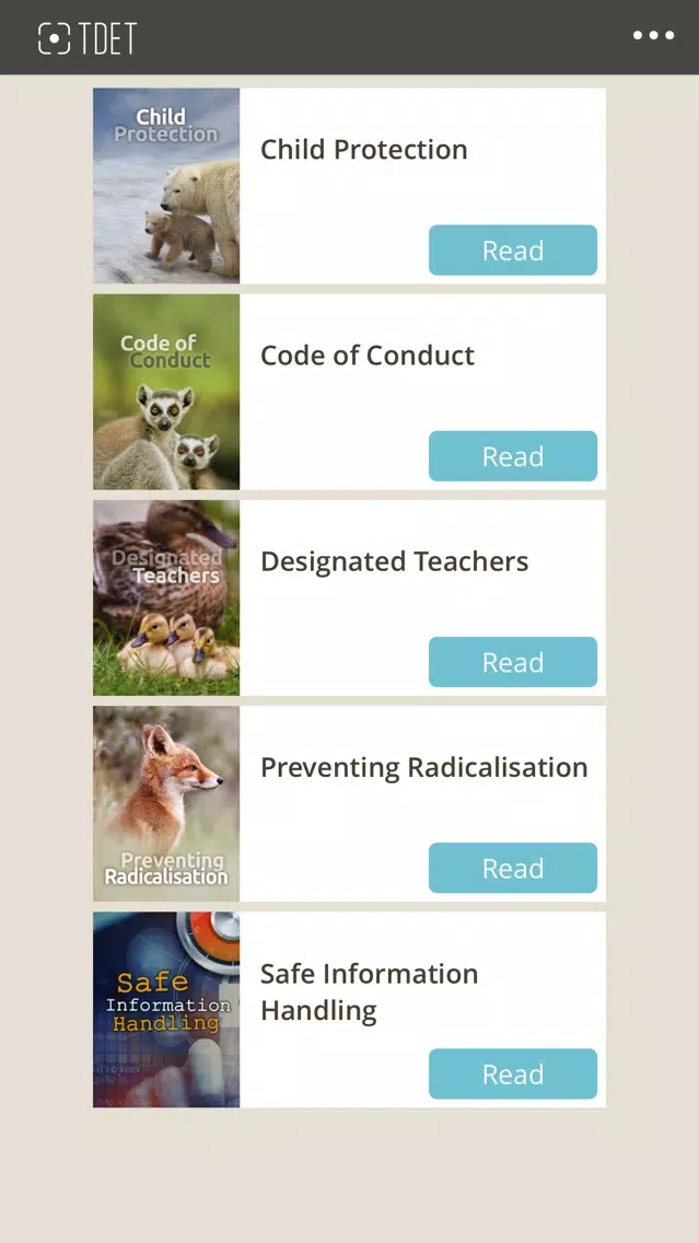 TDET Library Screenshots