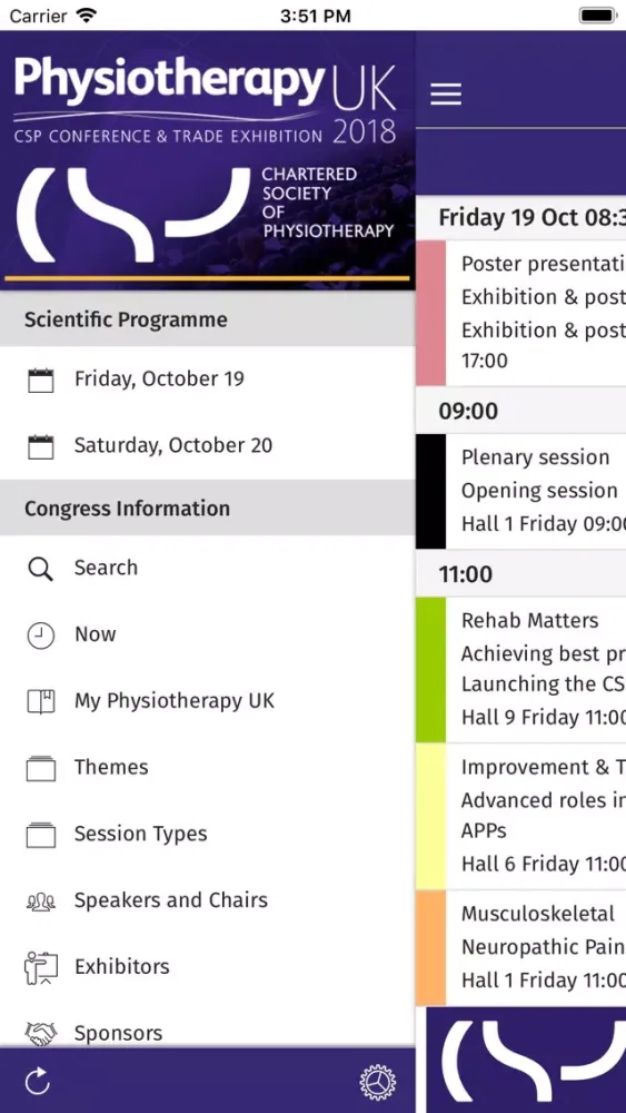 Tangkapan layar Physiotherapy UK 2018
