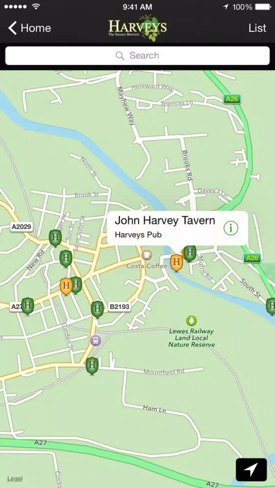 Screenshot di Harveys Beer Finder
