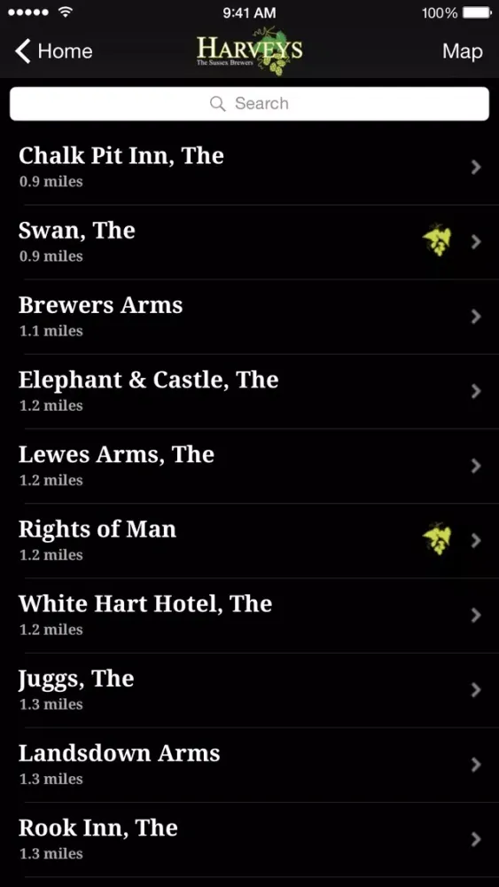 Screenshot di Harveys Beer Finder