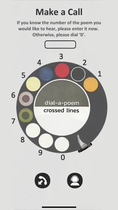 Capturas de tela do Dial a Poem