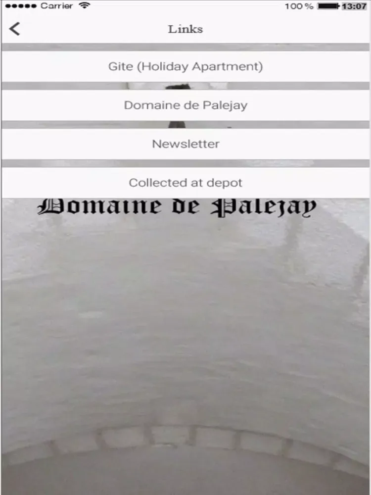 Ảnh chụp màn hình của Domaine de Palejay iPad 