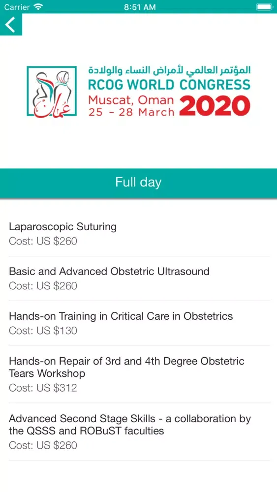 Ảnh chụp màn hình của RCOG World Congress 2020